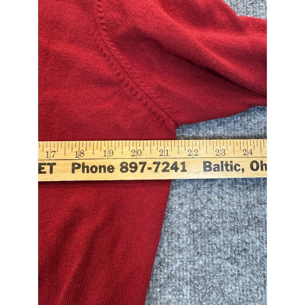 Brooks Brothers Men's Large V-Neck Merino Wool Sweater Red Hong Kong - Picture 9 of 11
